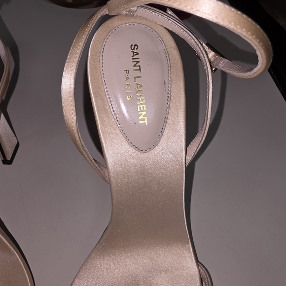 Saint Laurent Women's Nude Strappy Sandals Size 39 - Picture 2 of 5